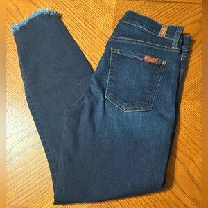 7 For All Mankind Dark Blue Ankle skinny Jeans size 26